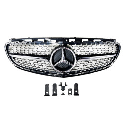 Решітка радіатора (рест.) - Diamond Black W212 - Mercedes Benz (E-Class C207) 2013-2016